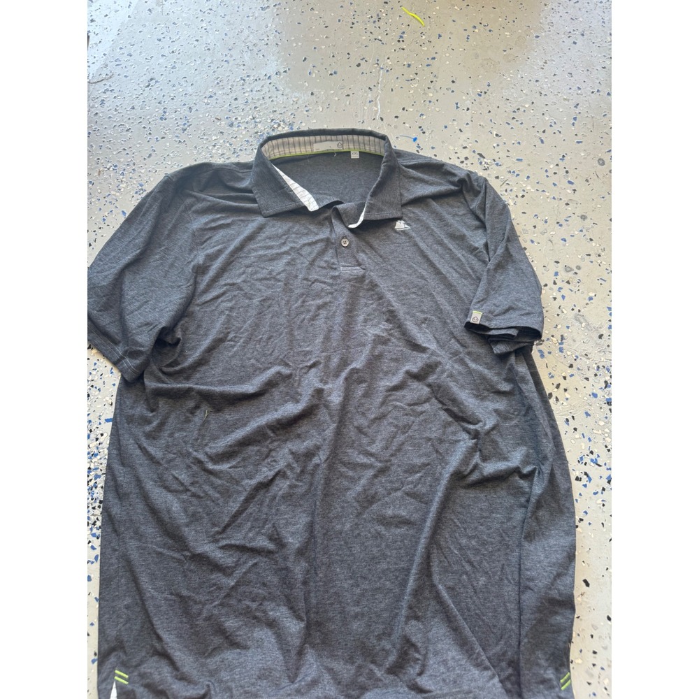 Tasc Performance Mens XXL Gray Short Sleeve Polo‎ Shirt Golf Athletic